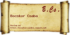 Bocskor Csaba névjegykártya